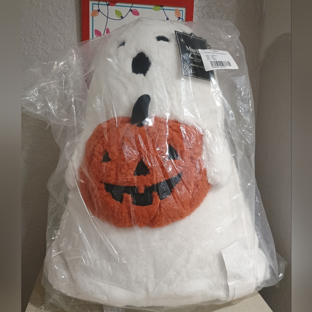 XL 20"×18" Martha Stewart Ghost Pumpkin Pillow Halloween New